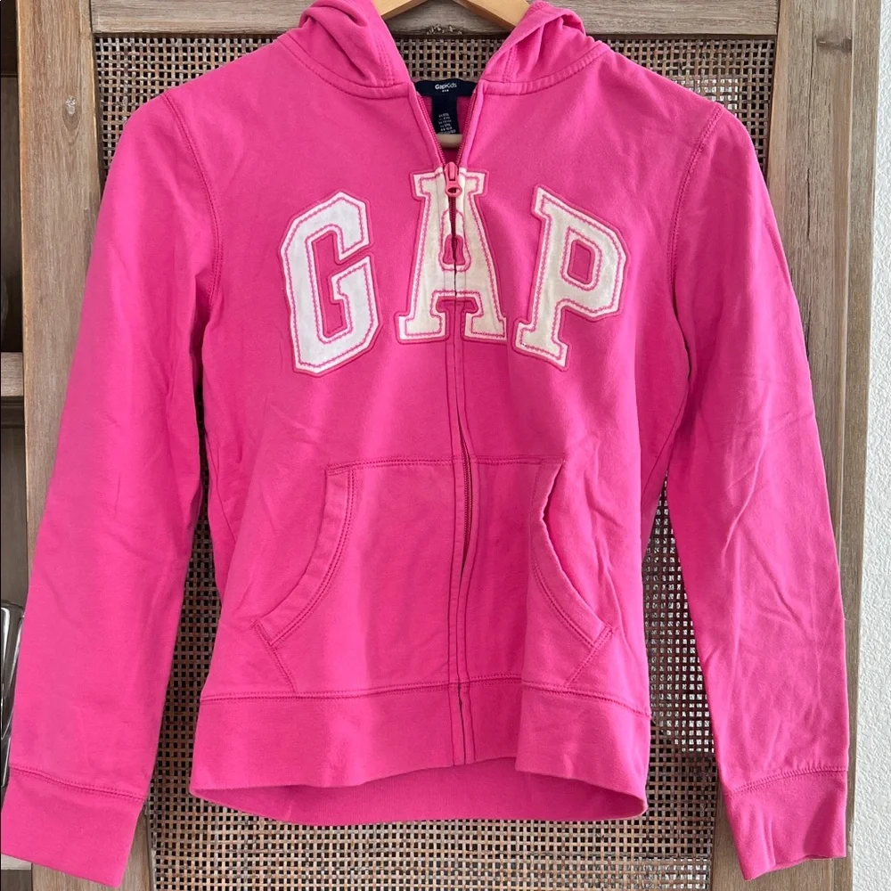 GAP Kids Fuchsia Pink and Heather Gray Hoodies